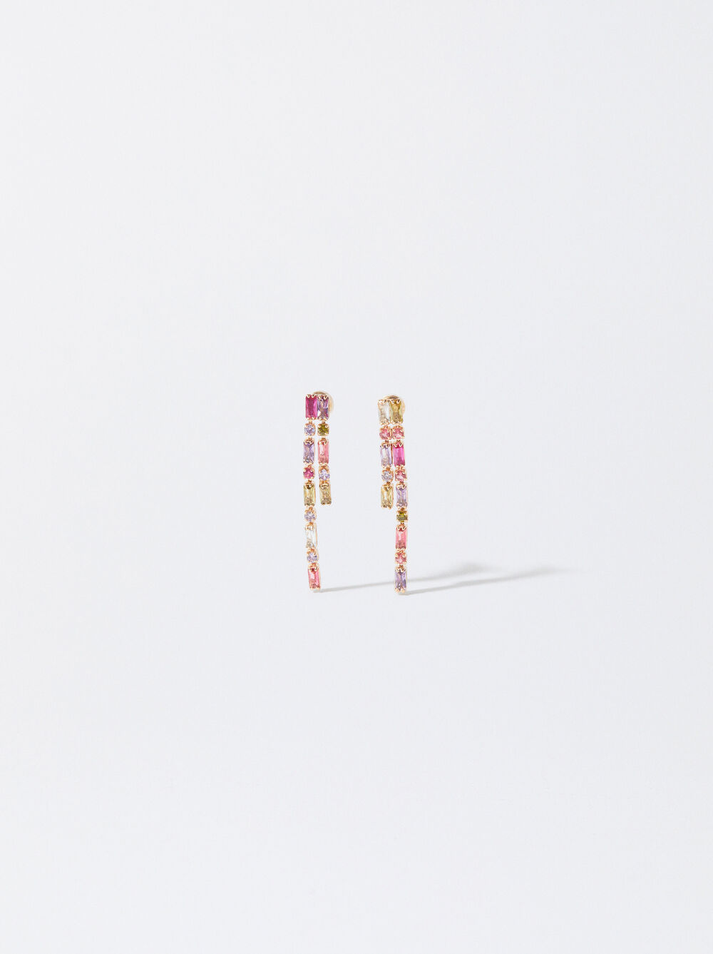 Earrings With Multicolor Crystals