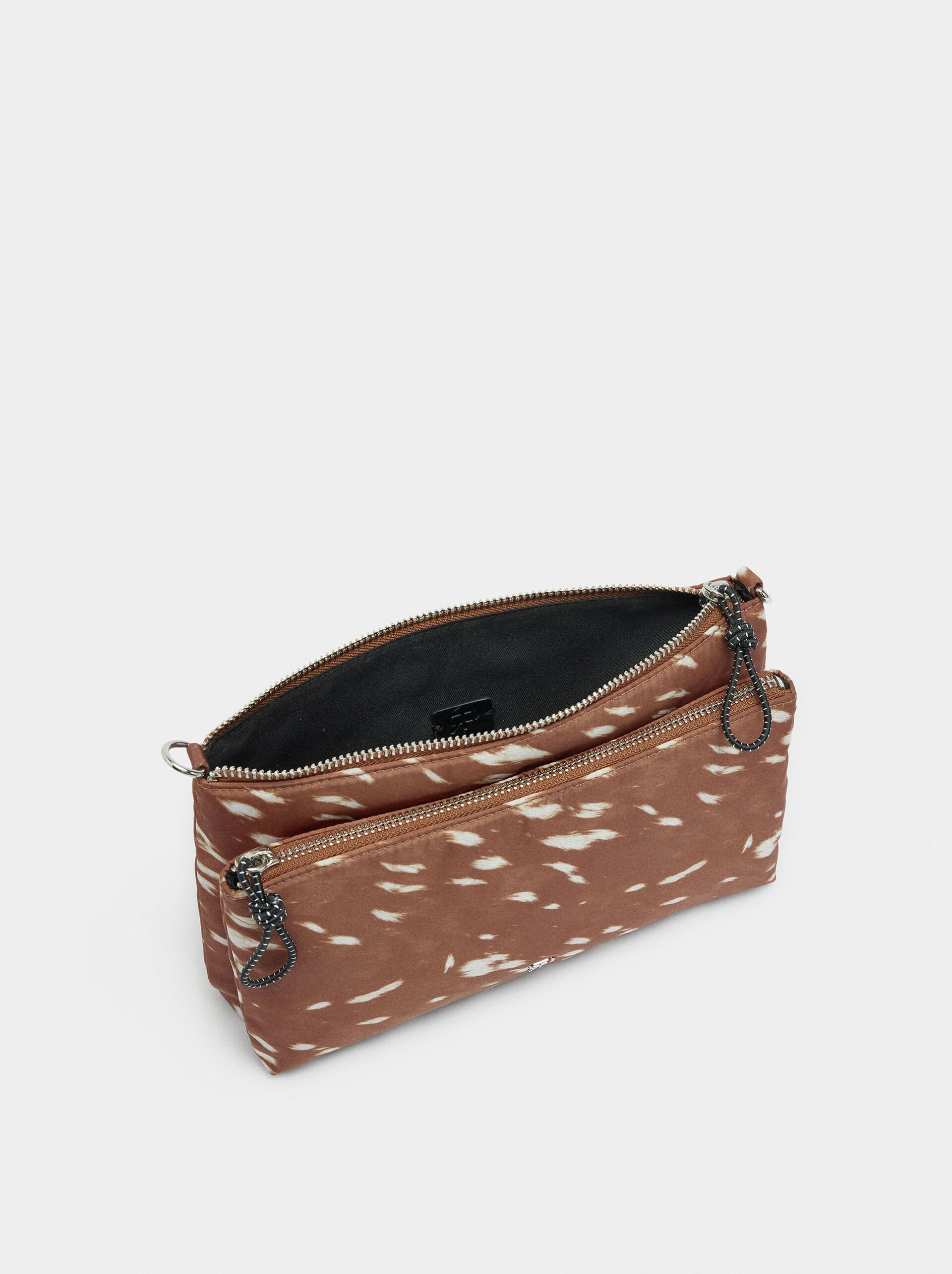 Nylon printed crossbody bag image number 3.0