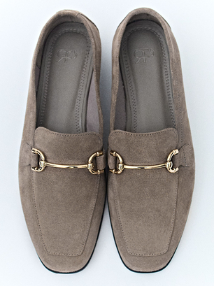 Leather Loafers With Buckle, , hi-res