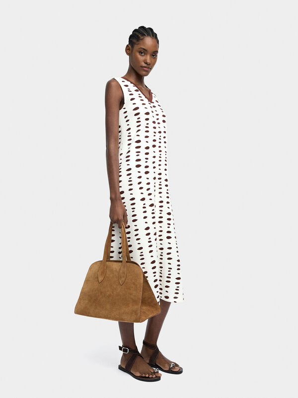 Midi dress with printed pattern