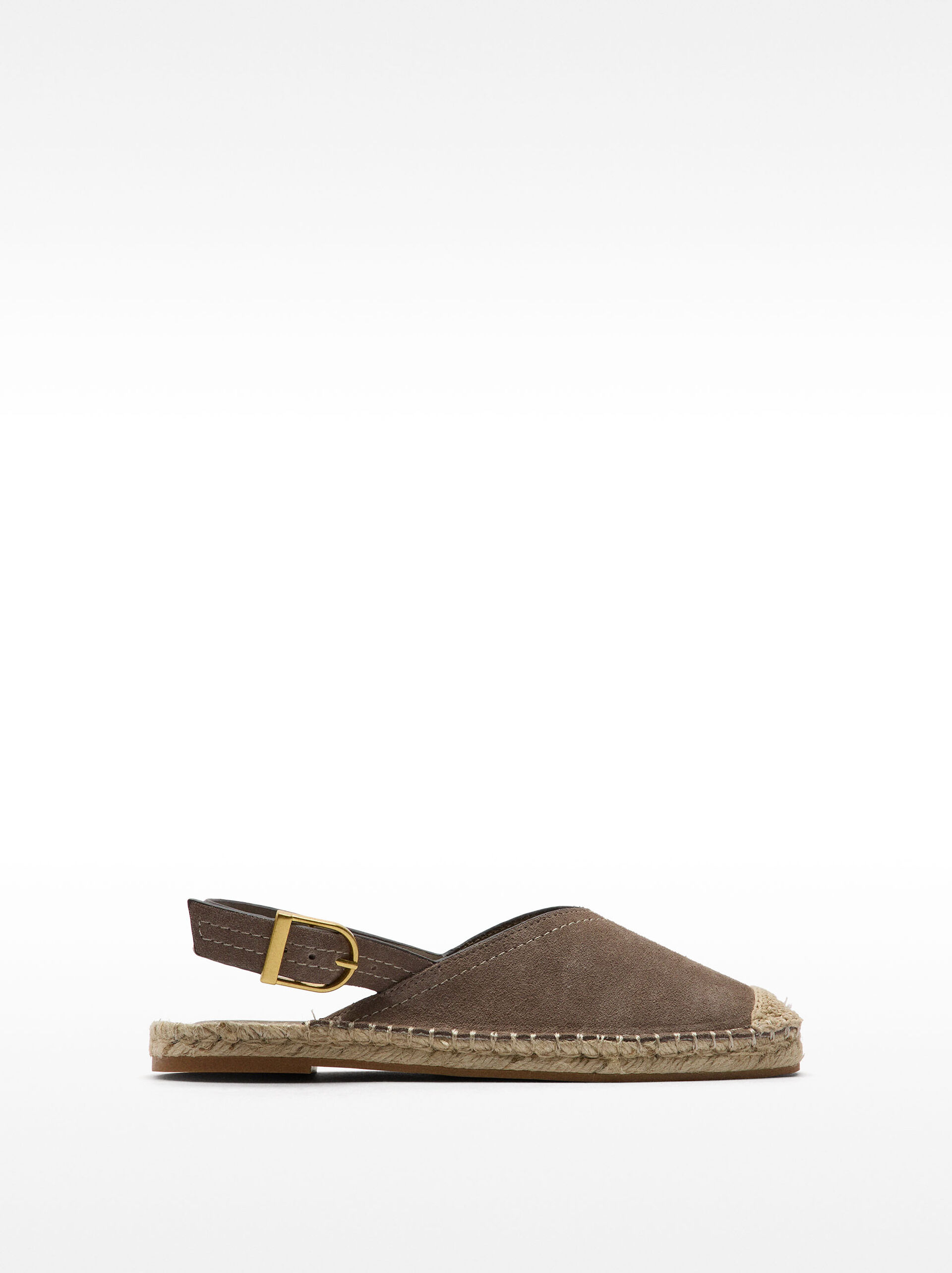 Leather espadrilles with buckle image number 0.0