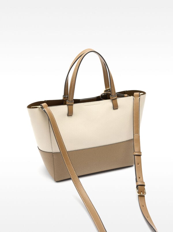 Color block tote bag
