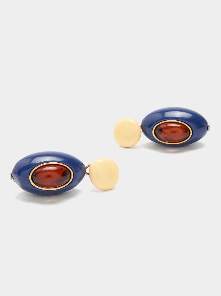 Earrings with enamel