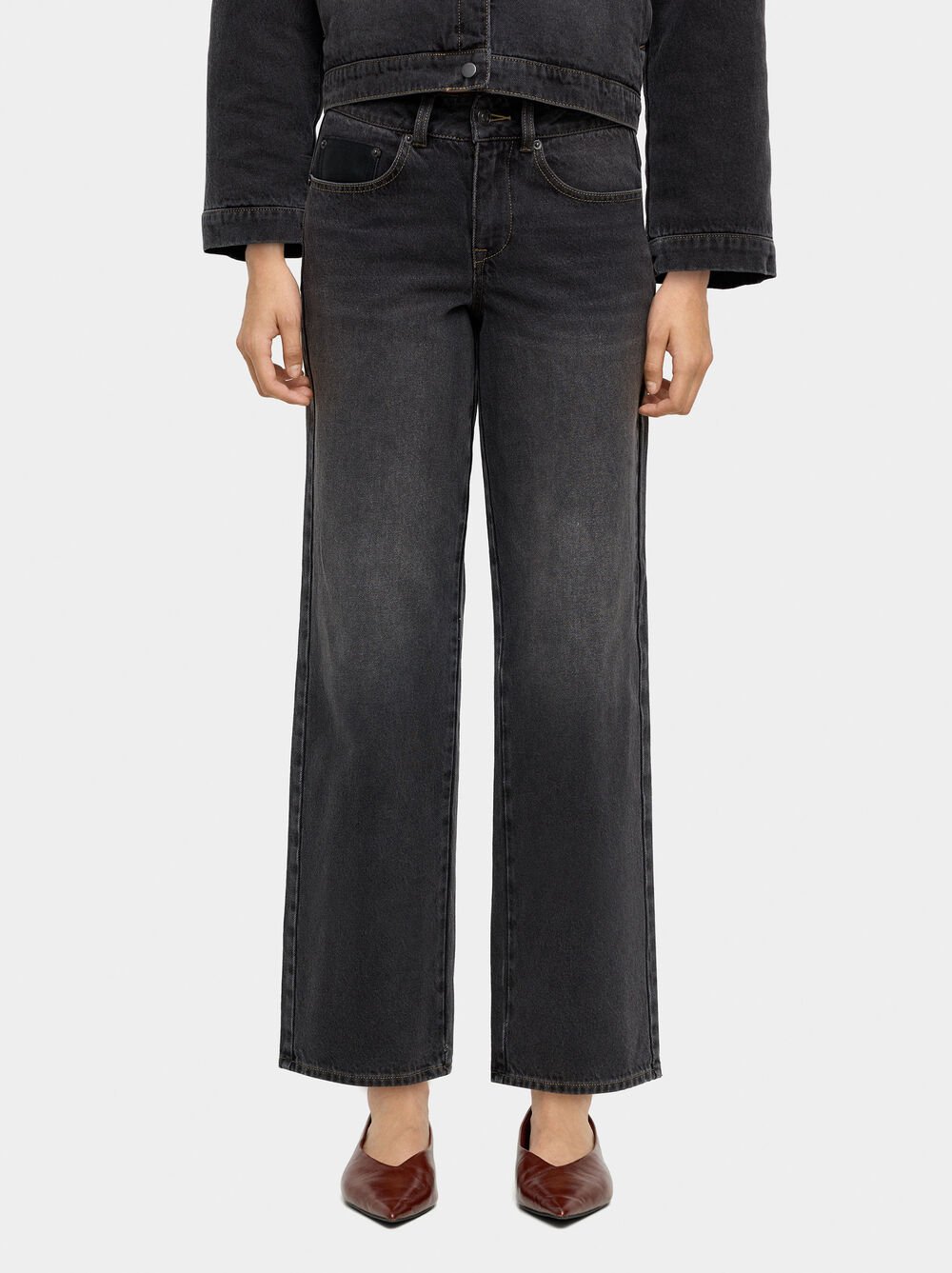 Denim-Hose mit Washed-Effekt