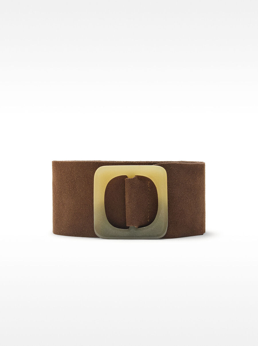 Ceinture en cuir avec boucle carrée