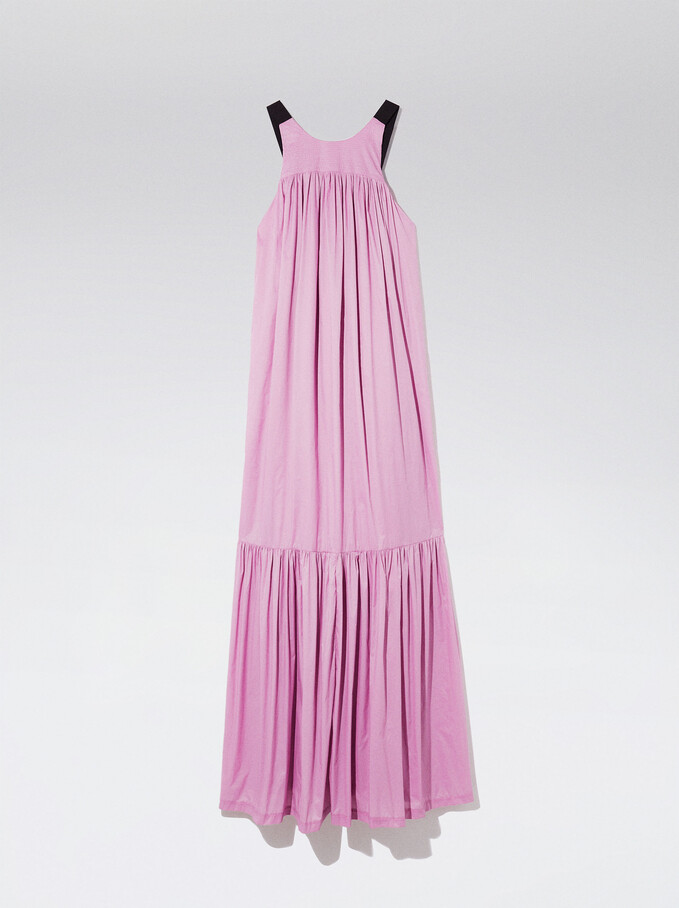 Long Nylon Dress, Pink, hi-res