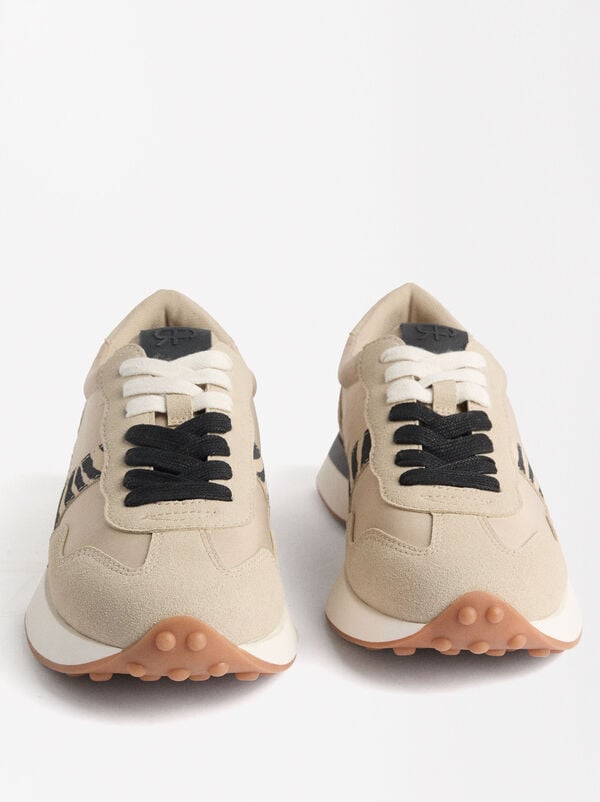 Animal print sneakers