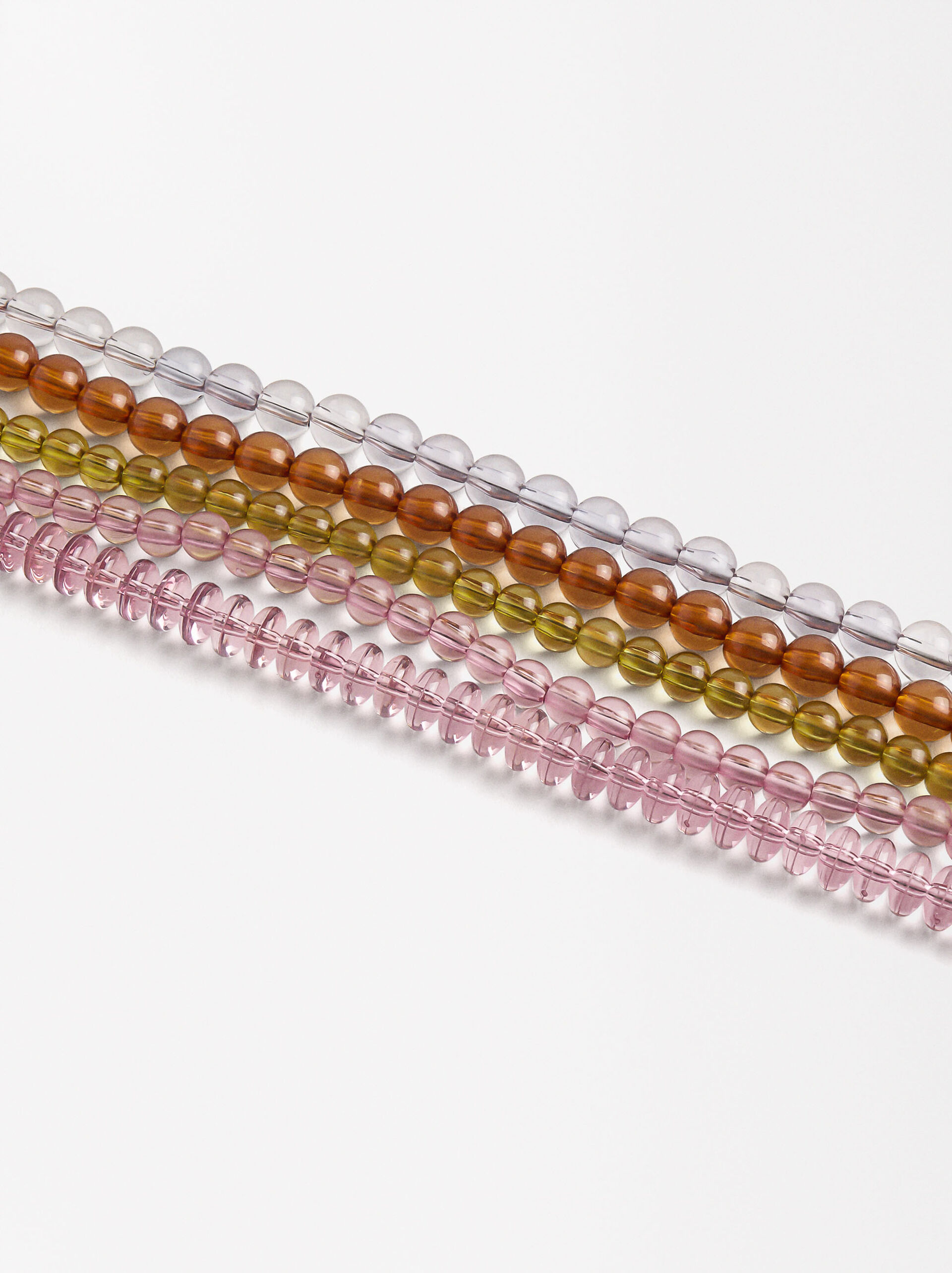 Multicolor bead necklace