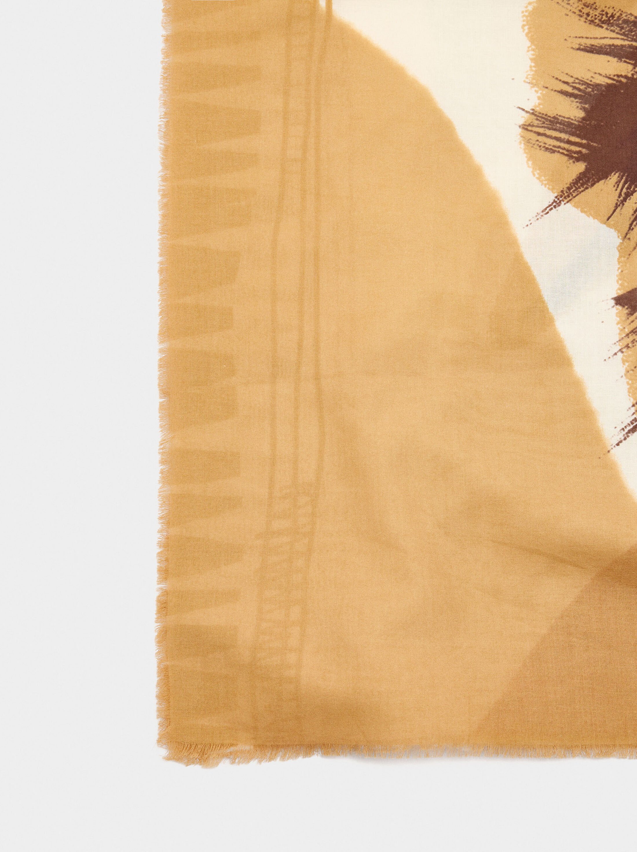 Printed scarf with 100% cotton image number 1.0