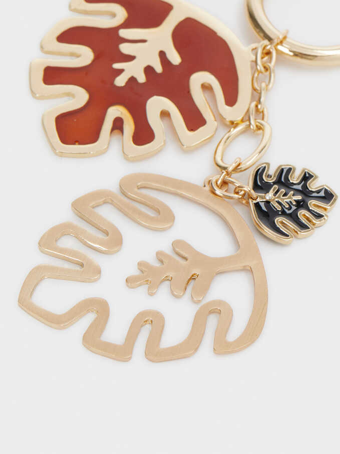 Leaf Keyring Dark Multicolor Woman Keychains Parfois Com