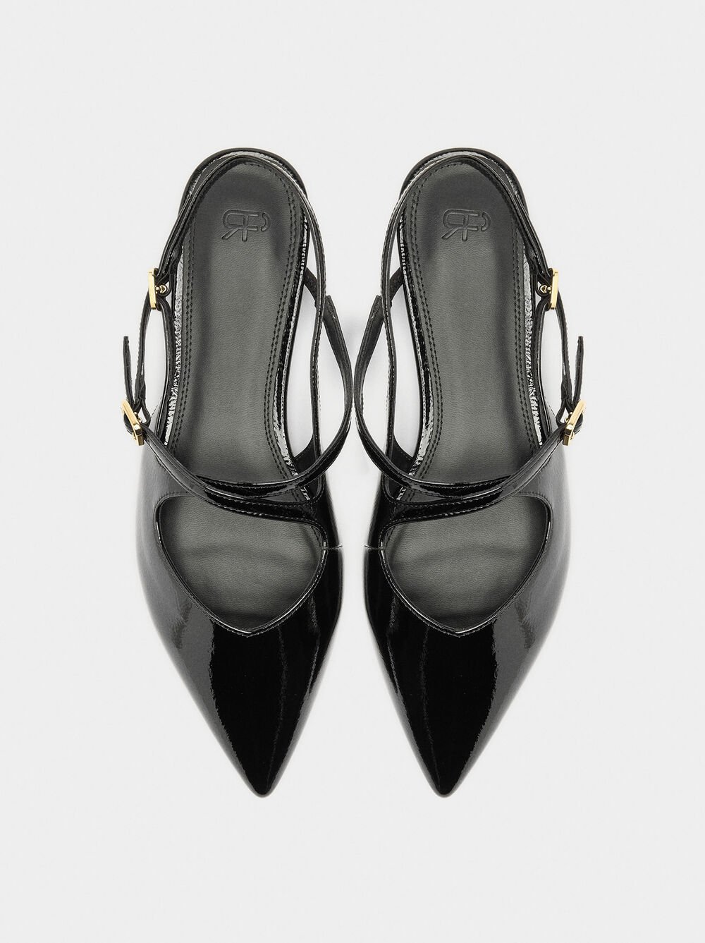 Ballet flats mule with buckles