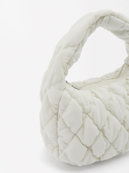 Quilted Nylon Shoulder Bag M