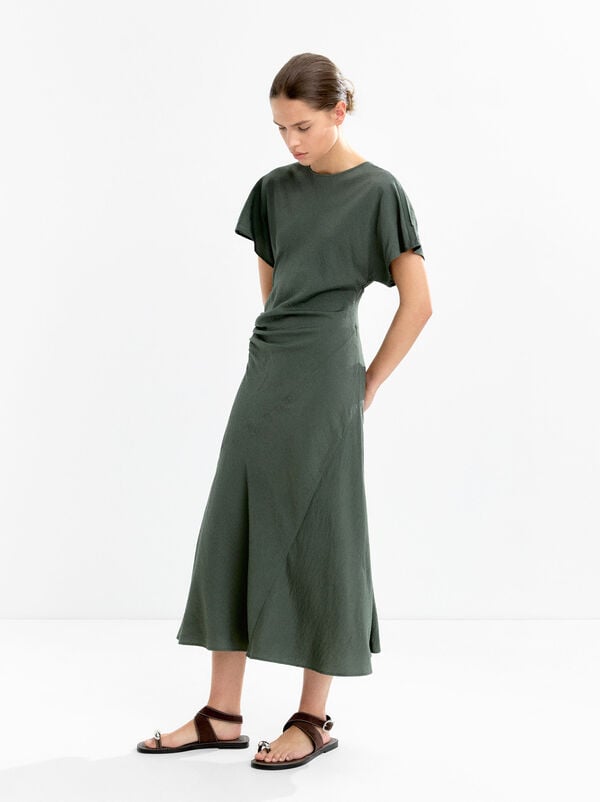 Draped long dress