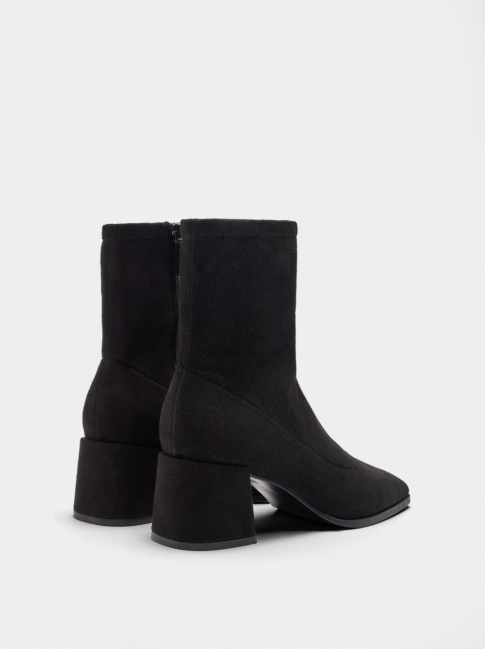 Suede effect ankle boots