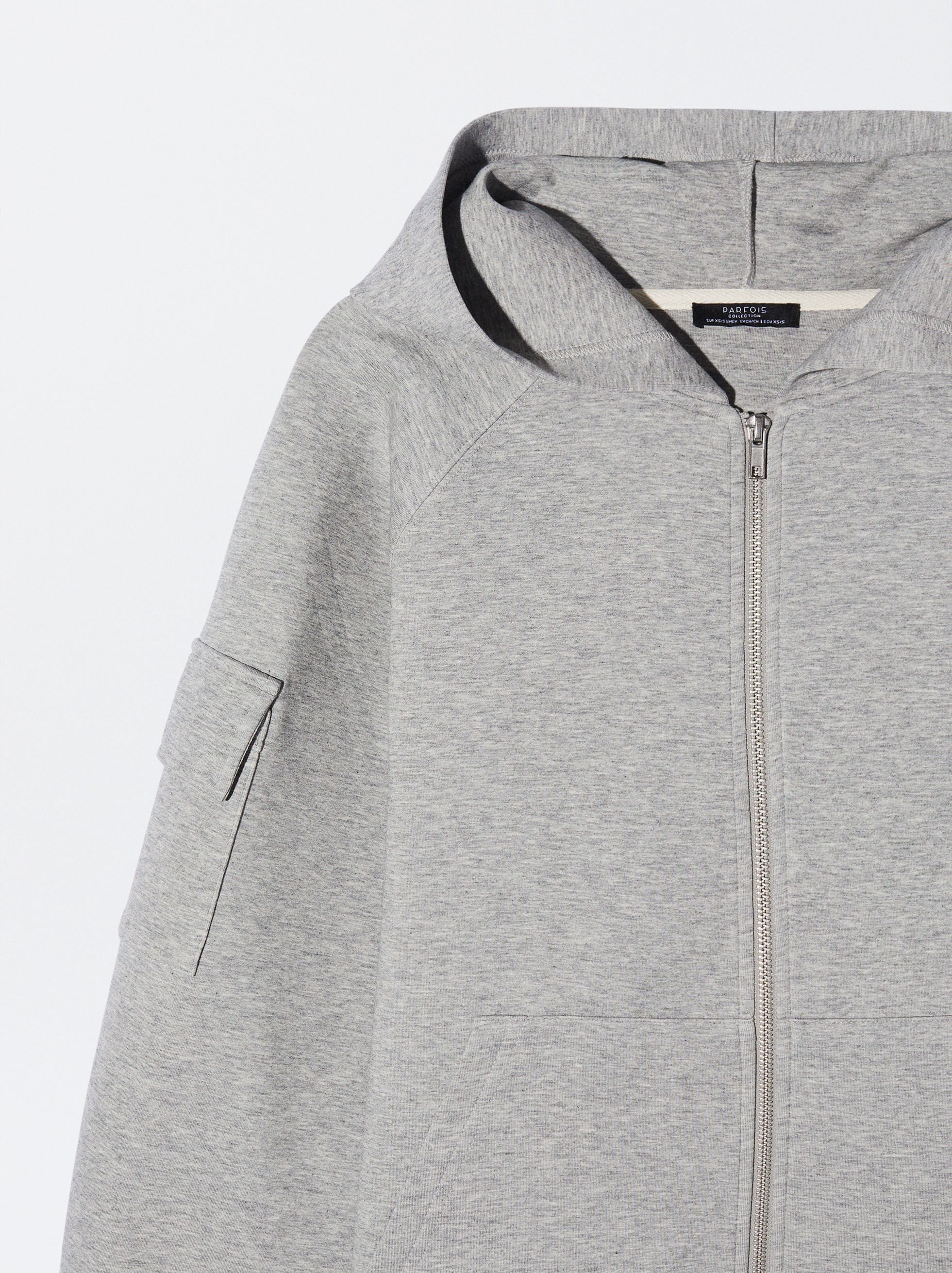 Gray sales hooded jacket