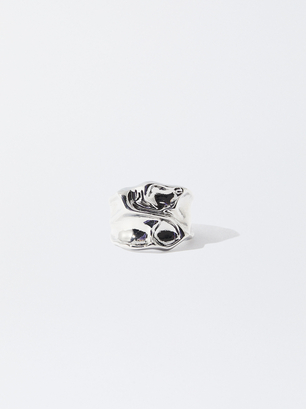 Silver Embossed Ring, , hi-res