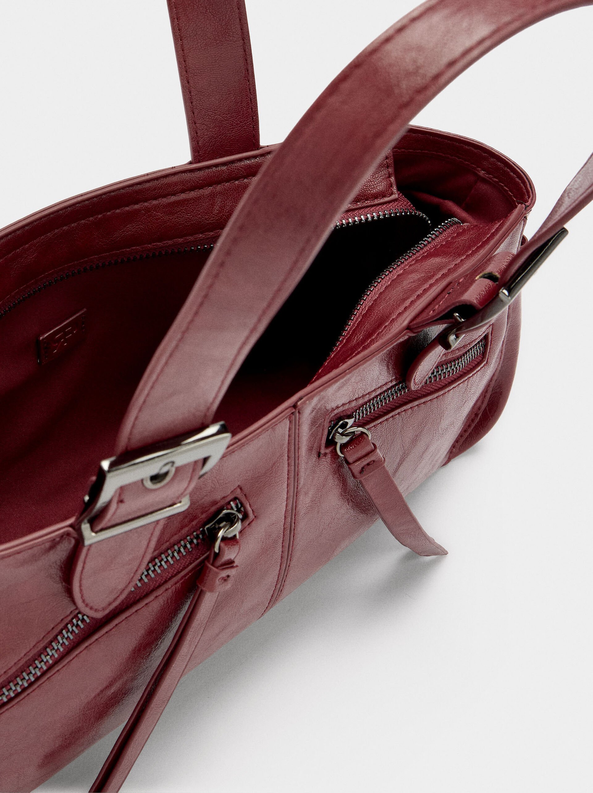 Sac à l'épaule effet craquelé image number 4.0