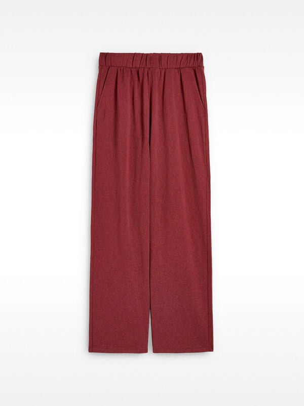 Cotton trousers with elastic waist