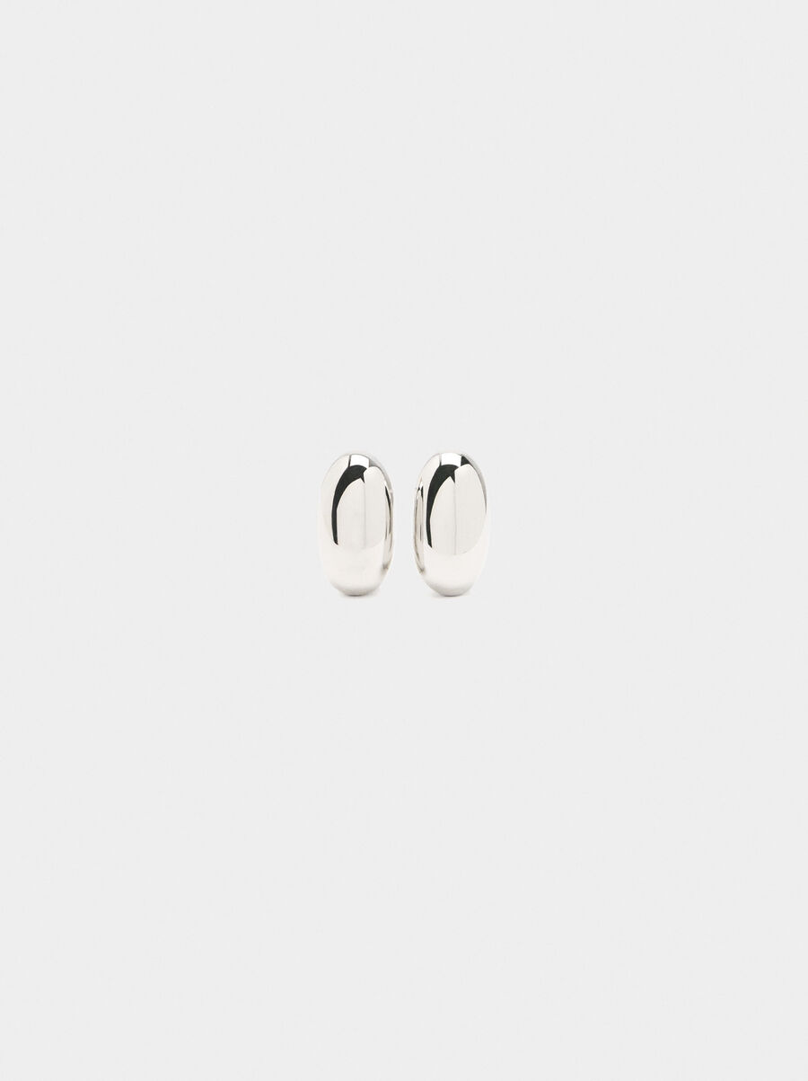Oval earrings - stainless steel