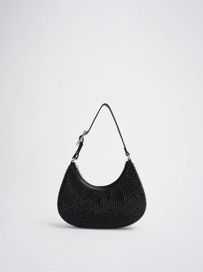Party Bag With Strass, Black, hi-res