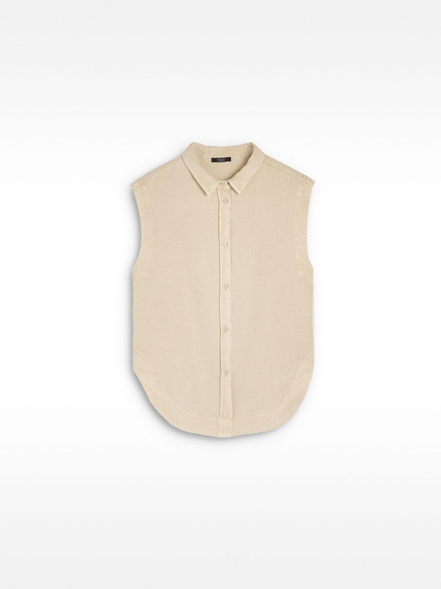 Sleeveless 100% lyocell shirt