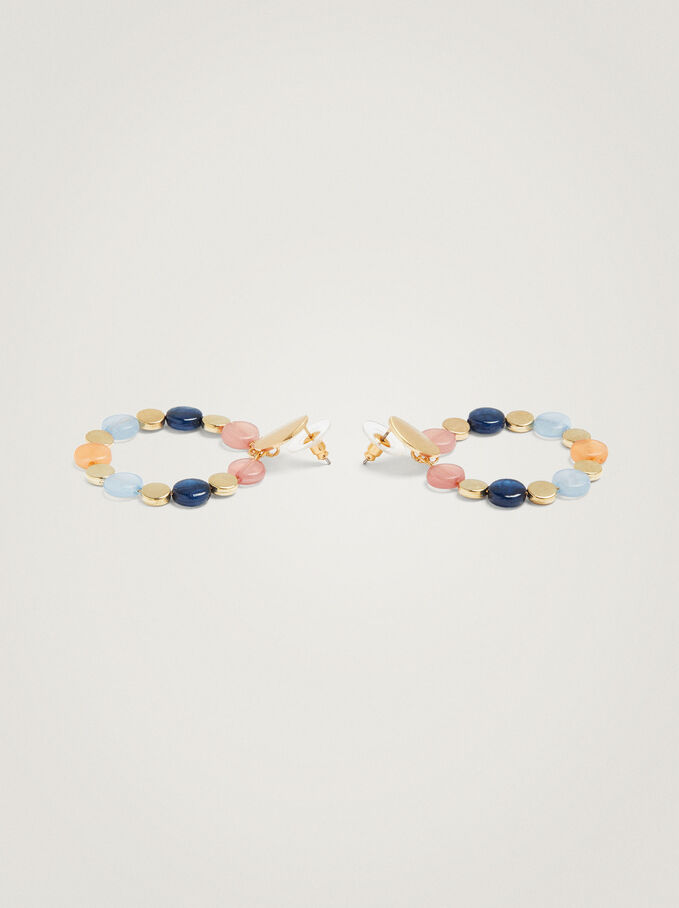 Resin Earrings, Multicolor, hi-res