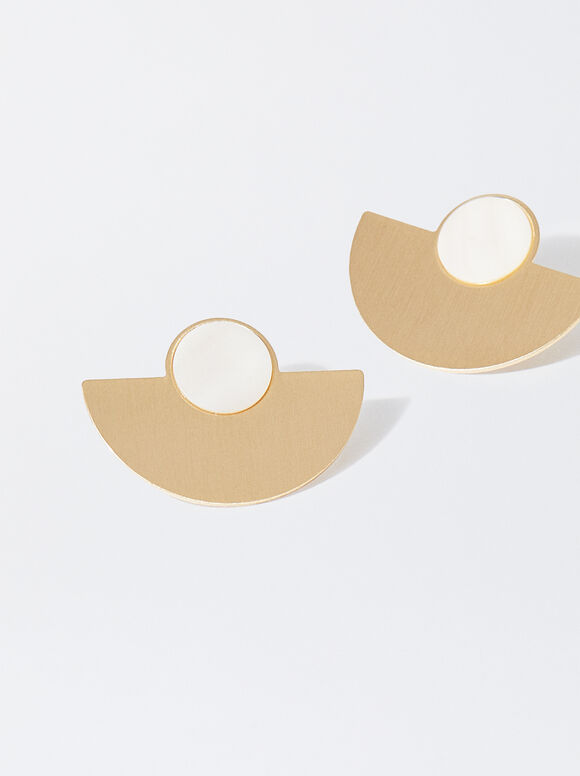 Shell Earrings, Golden, hi-res
