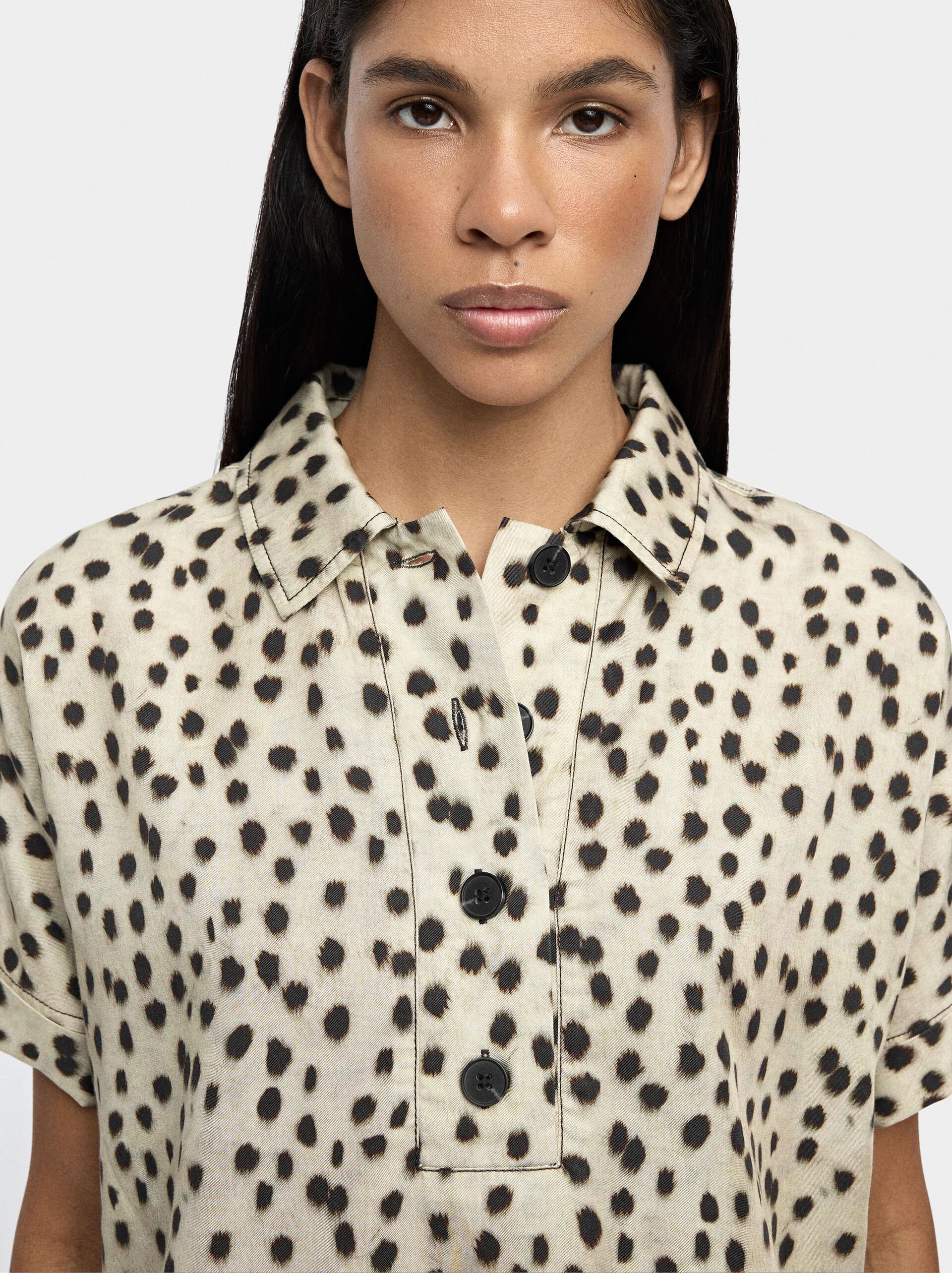 Camisa estampada 100% lyocell image number 4.0