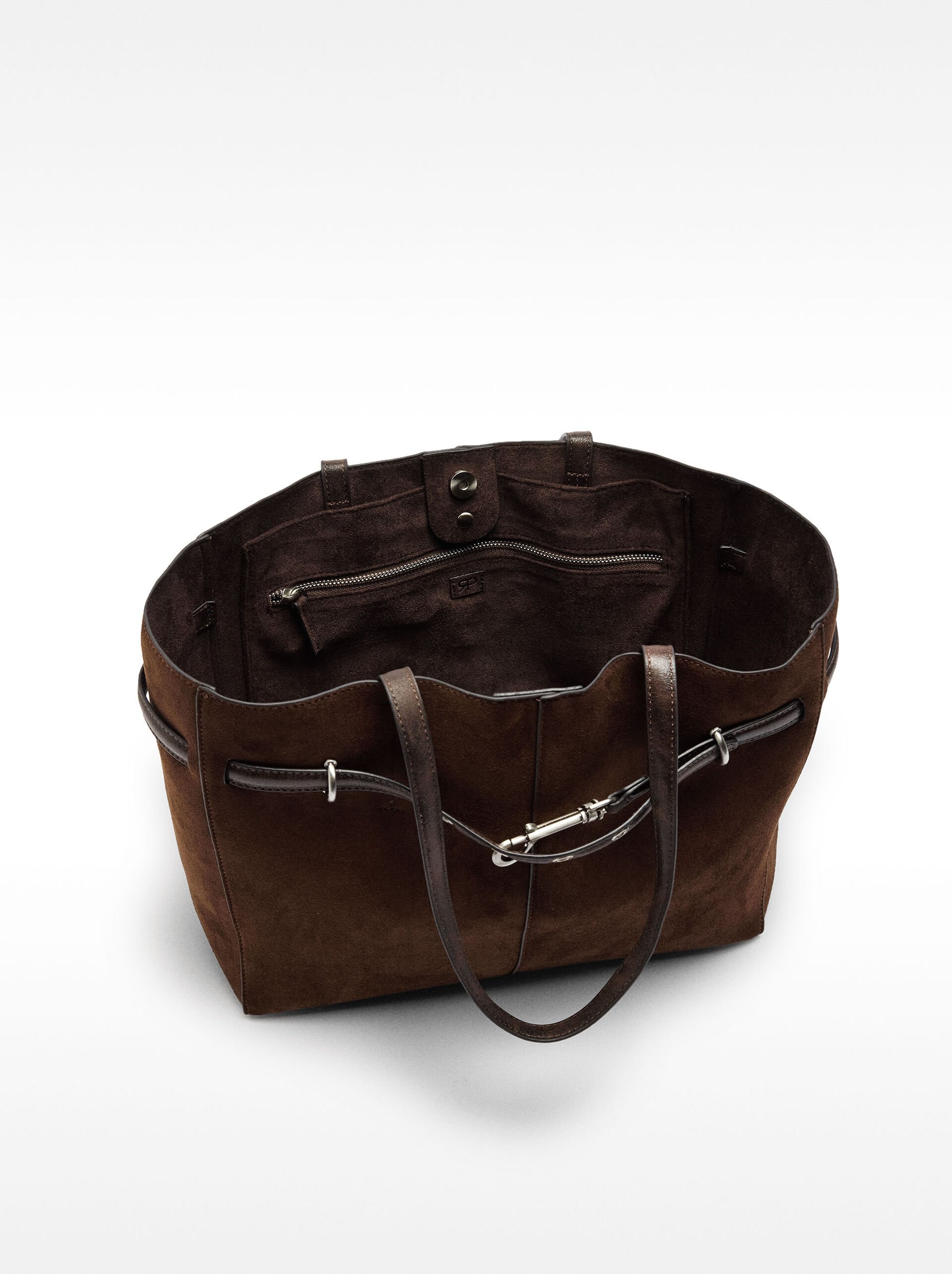 Borsa shopper in effetto pelle image number 4.0