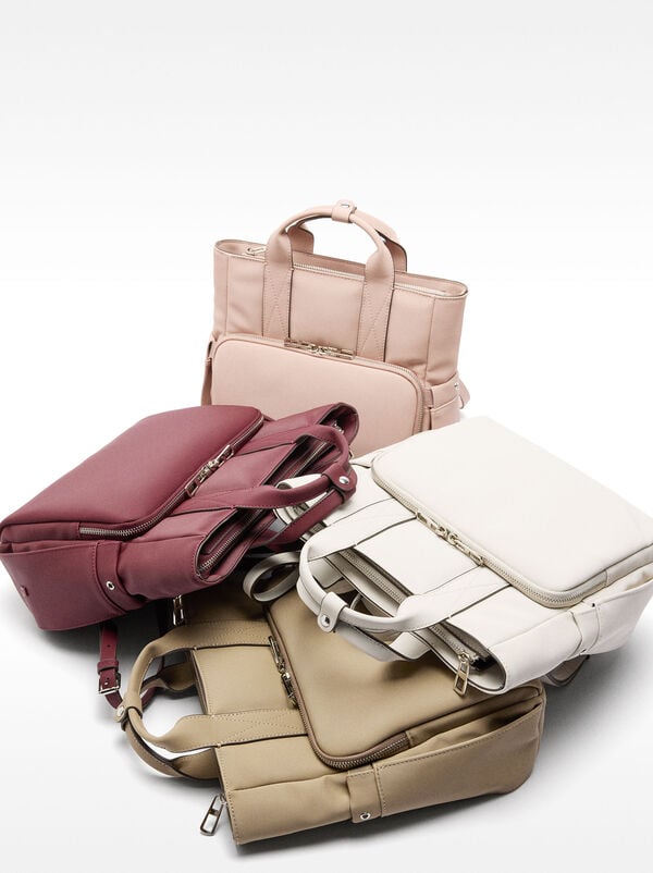 Nylon effect backpack