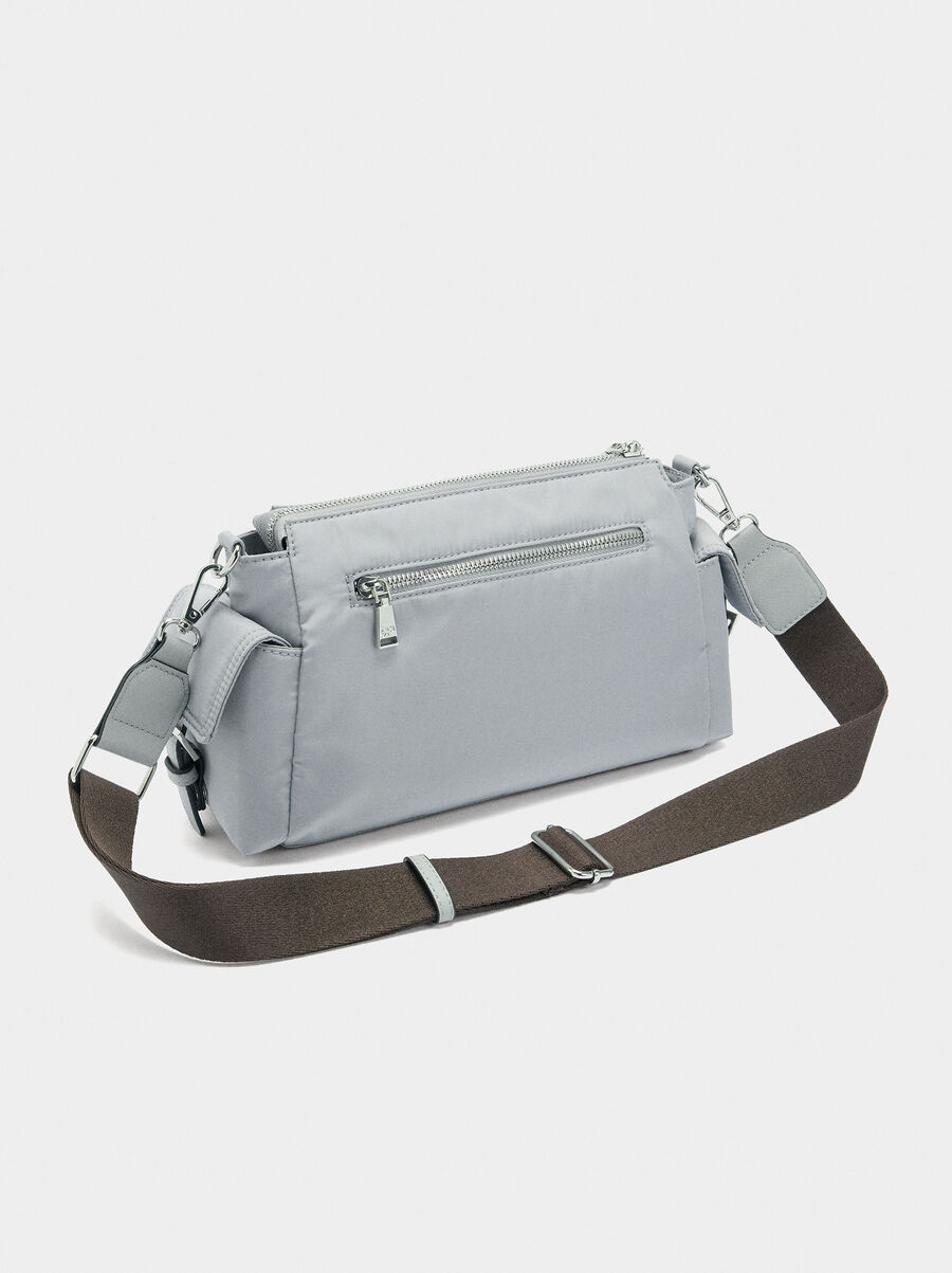 Bolso bandolera de nylon con colgante