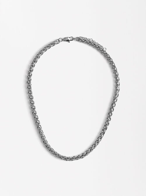Collar corto de eslabones - acero inoxidable