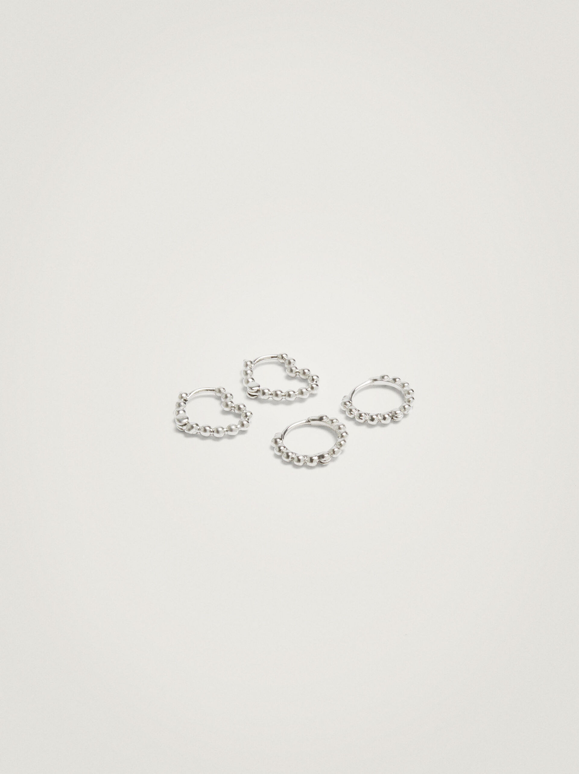 Set Of  Silver Hoop Earrings image number 0.0