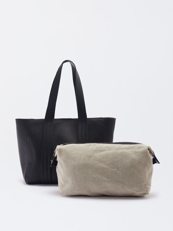 Personalized Everyday Tote Bag , Black, hi-res