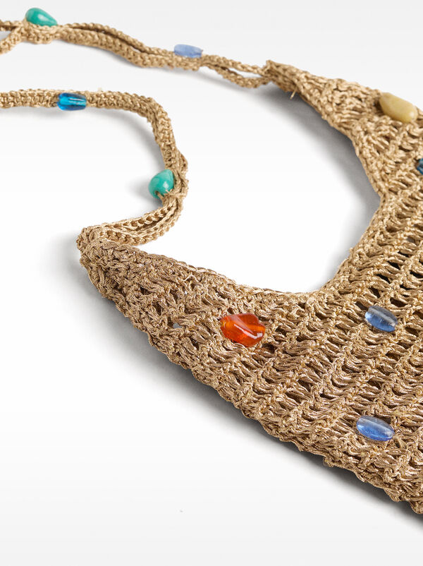 Knitted bag with applications