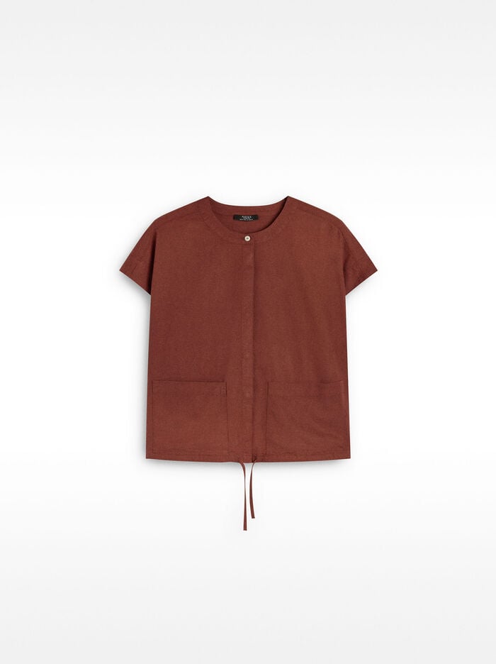 Camisa manga corta de lino