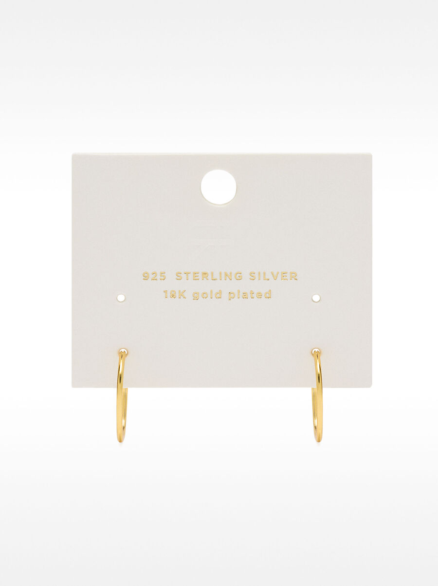 Pendiente de aro cortos de plata 925