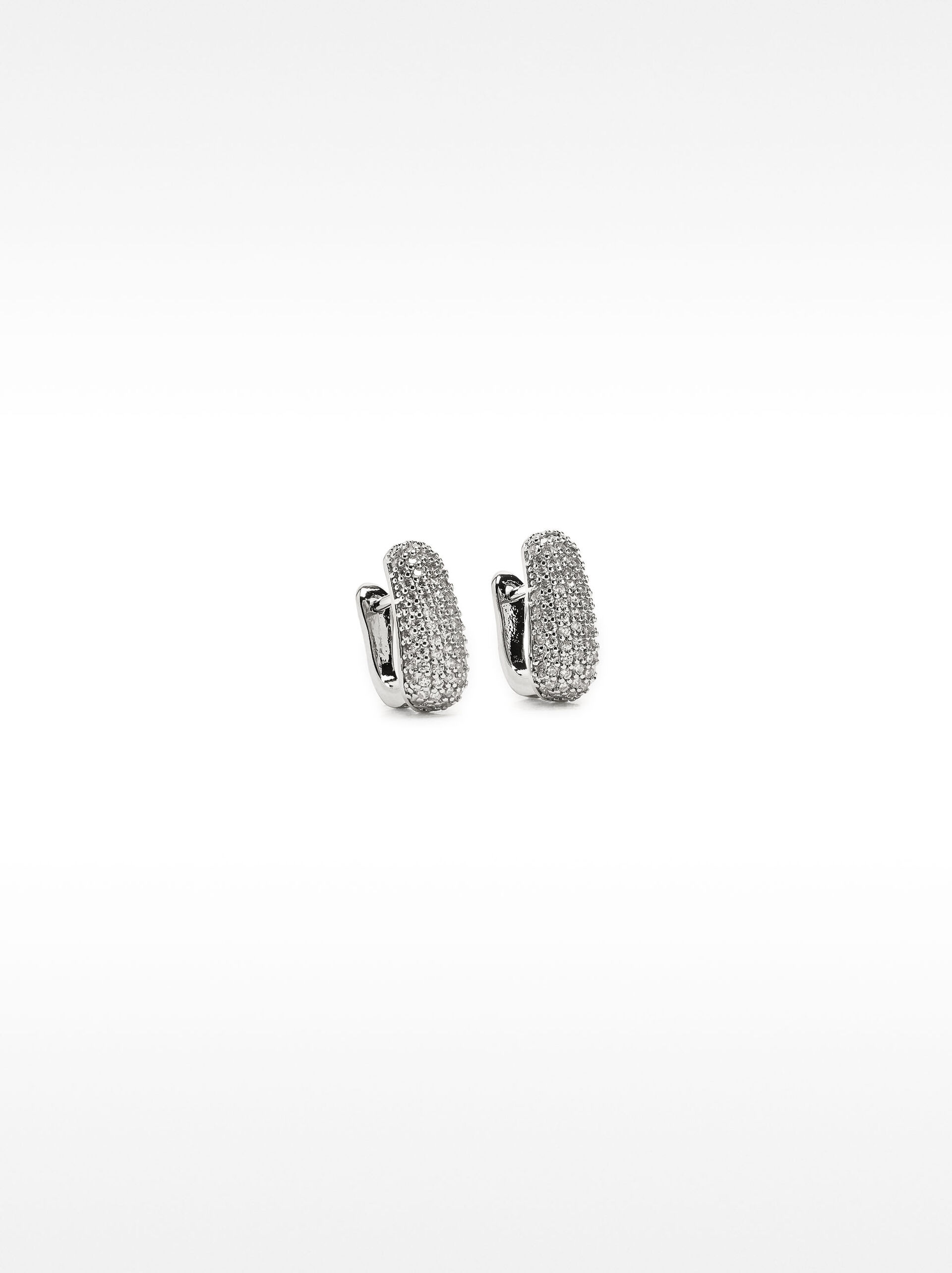 Elongated earrings with zirconia image number 0.0