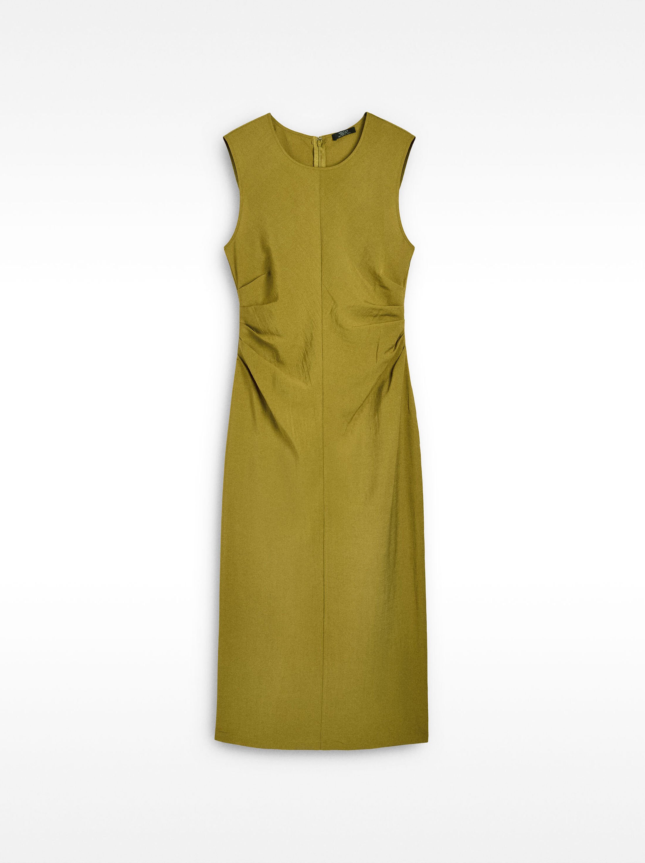 Mid-length dress with gathering image number 4.0