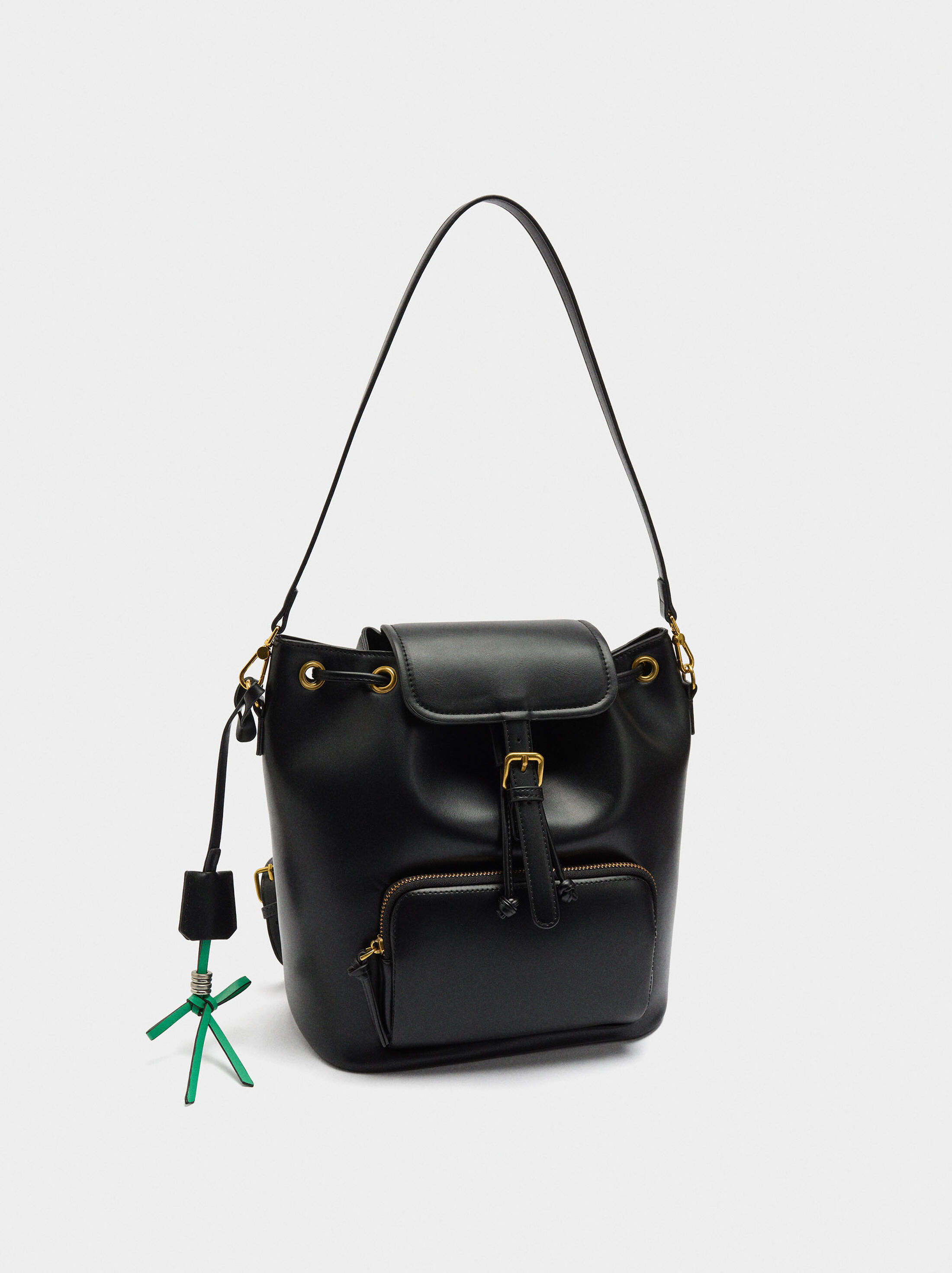 Backpack with crossbody bag strap image number 4.0