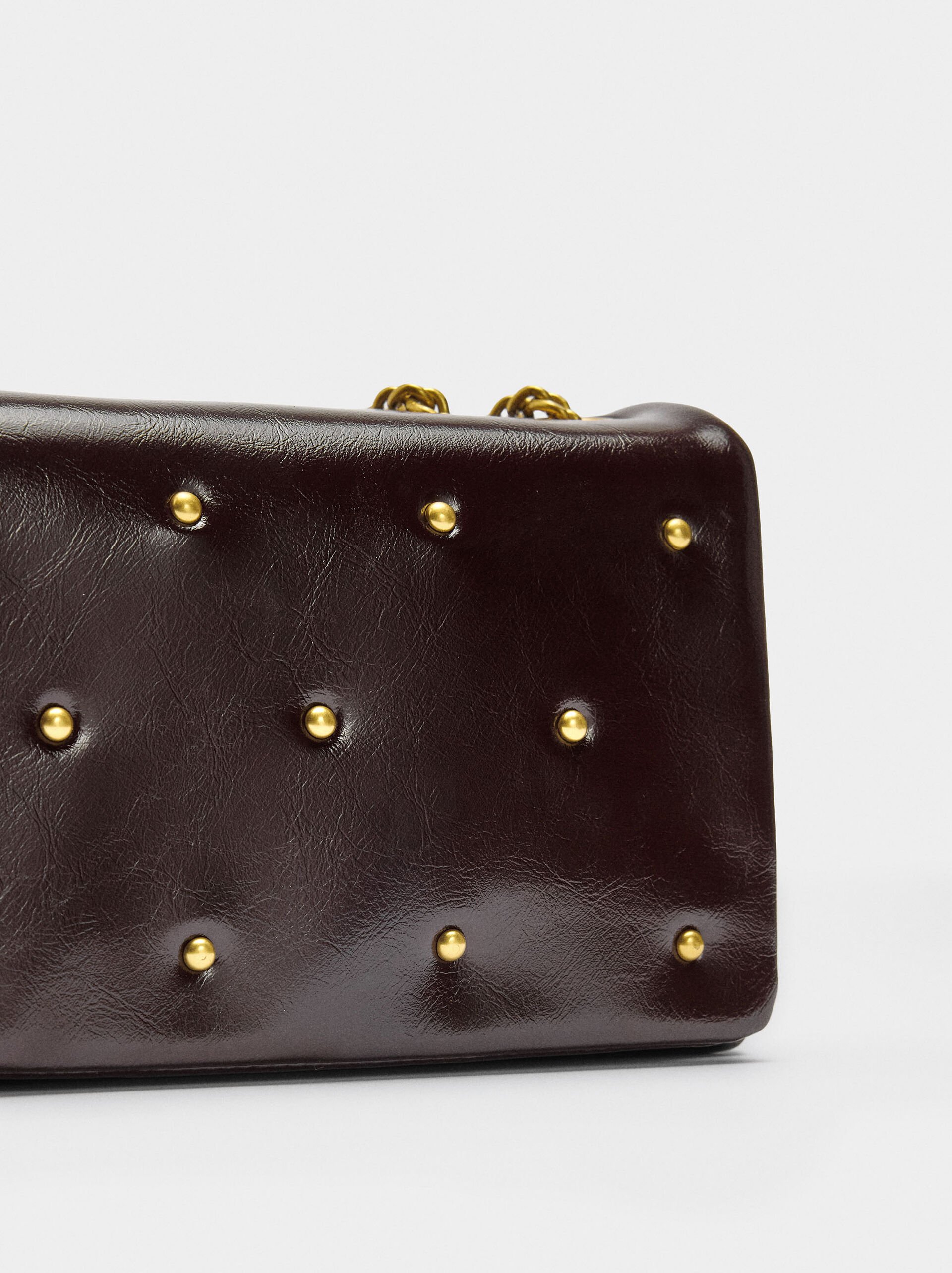 Double shoulder bag with studs image number 2.0