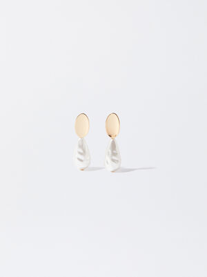 Golden Earrings With Pearl image number 0.0