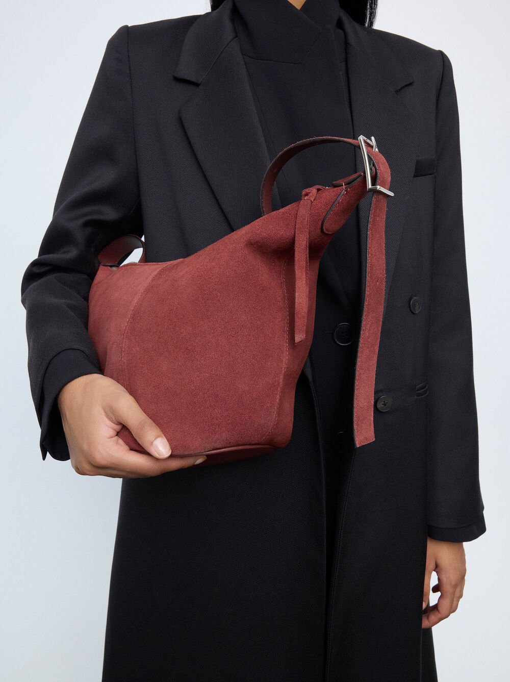 Umhängetasche aus glattem Leder