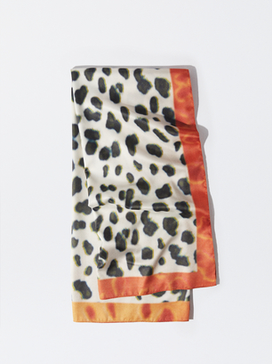 Foulard Carré Imprimé, Multicolore, hi-res