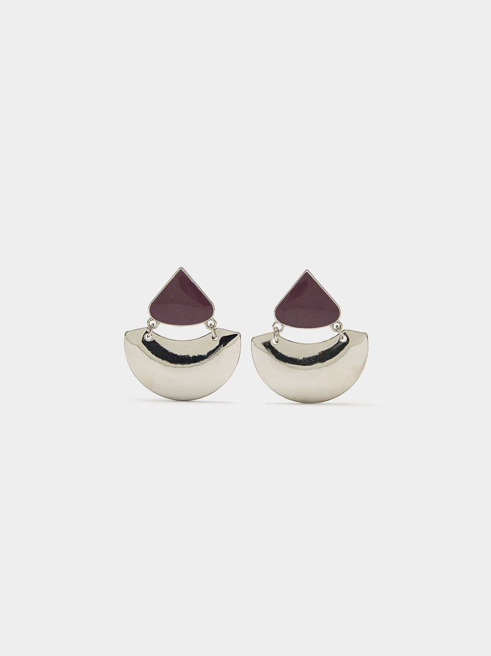 Long earrings with enamel