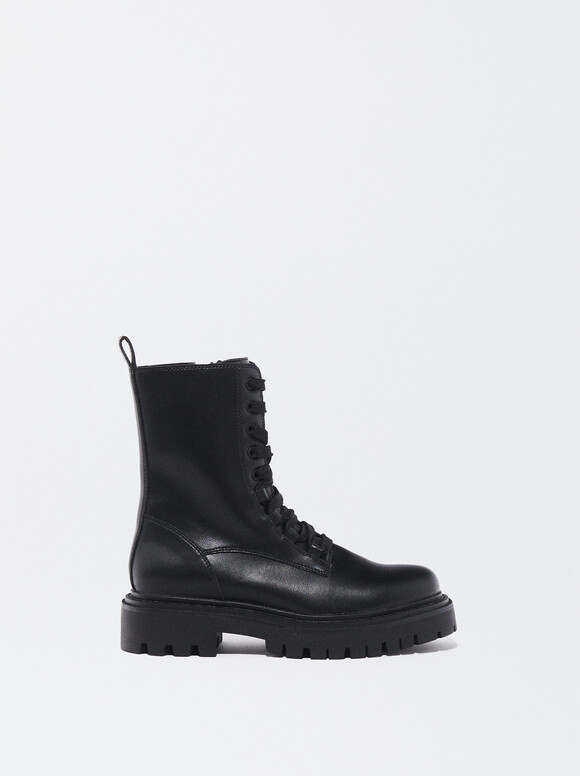 Laced Track Boot, Black, hi-res