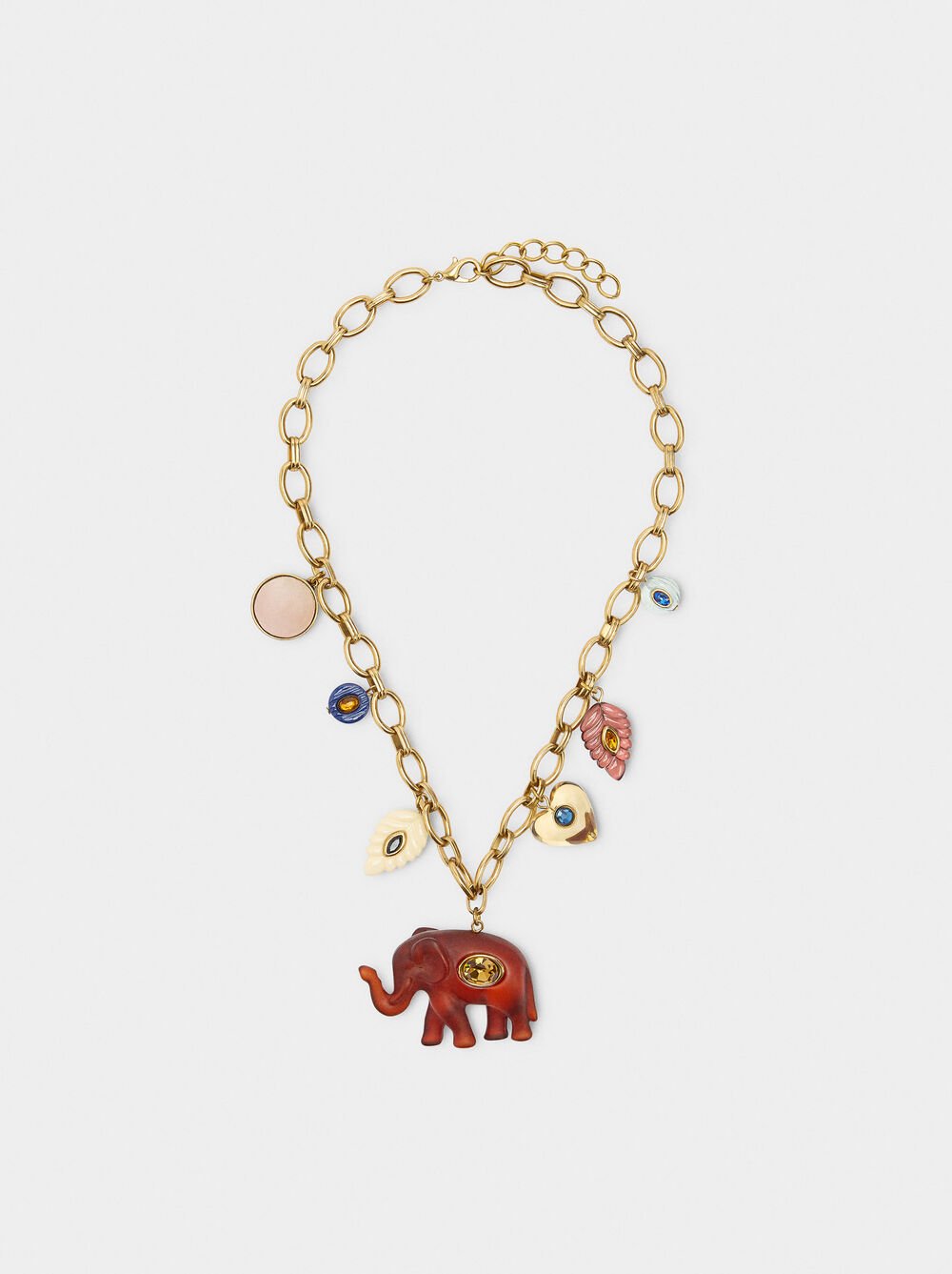 Collier en maillons avec pendentif éléphant