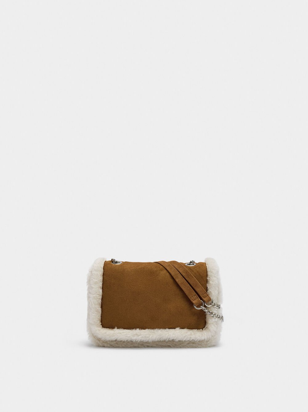 Sac à épaule en bordures effet poil