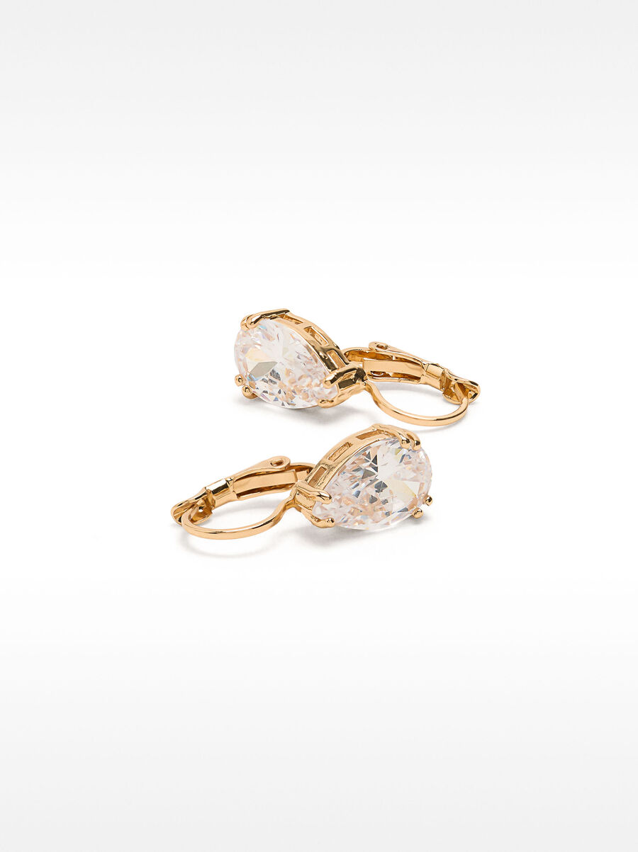 Hoop earrings with crystals