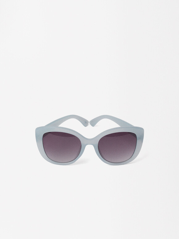 Sunglasses With Resin Frame, Blue, hi-res